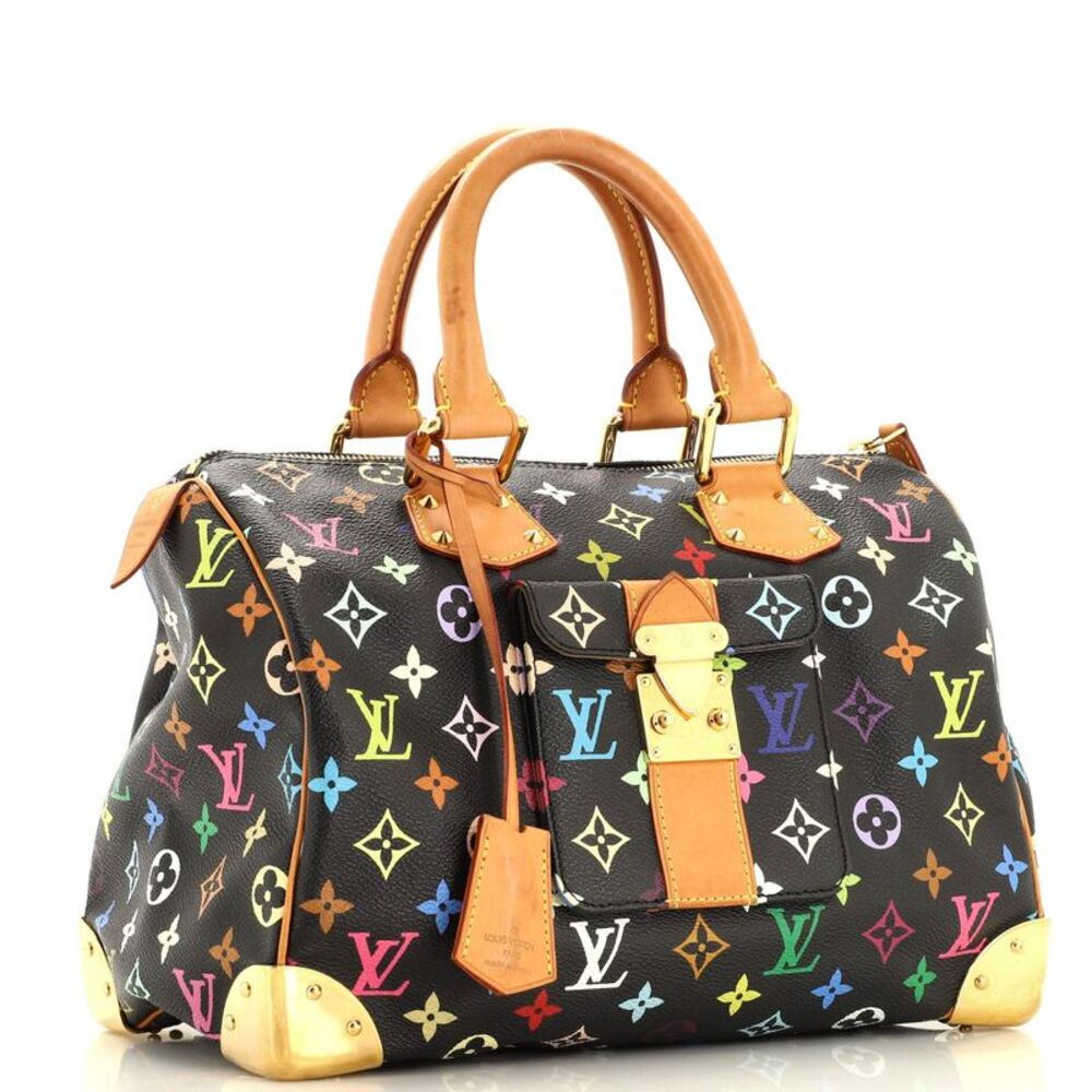 Louis Vuitton Speedy Handbag Monogram Multicolor 30 Black, Multicolor - Picture 2 of 10